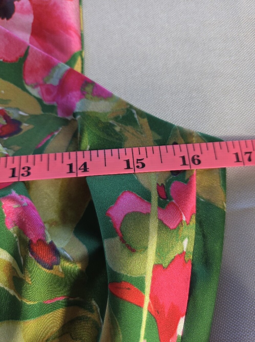 Eliza J Floral Halter Cocktail Dress Green Pink Satin Wedding Guest Size 6 - Picture 6 of 9